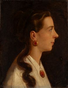 Scuola dell'Italia meridionale, secolo XIX - Profilo femminile