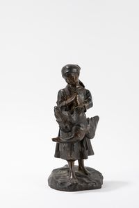 Giovanni De Martino - Fanciulla con oca