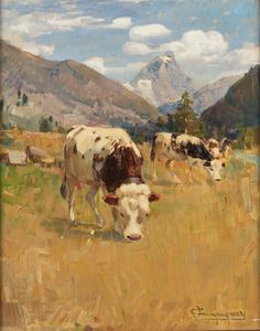 Ottorino Campagnari - Pascoli a Val Tournanche