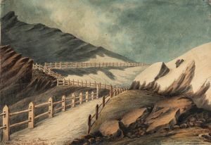 Felice Muletti : Giogo dello Stelvio; Strada del Sempione; Ospizio di Valdobbia  - Asta Arte Figurativa tra XIX e XX Secolo - Associazione Nazionale - Case d'Asta italiane