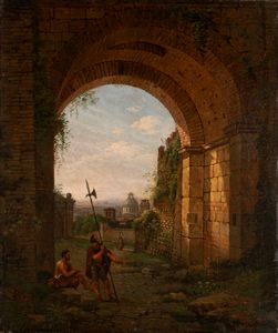 Scuola lombarda, secolo XIX - Scena romana