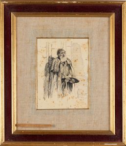 Seguace di Domenico Morelli, secolo XIX : Studi di figure, da invenzioni di Domenico Morelli  - Asta Arte Figurativa tra XIX e XX Secolo - Associazione Nazionale - Case d'Asta italiane