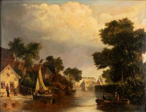 John Berney Crome - Paesaggio fluviale