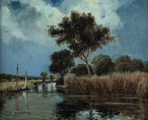 Scuola francese, inizi secolo XX - Lungo il fiume