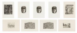 GIOVANNI BARBISAN - Paesaggi, Paesaggi con figure e Vasi di fiori