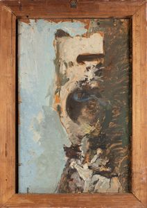 ROMUALDO LOCATELLI : Ritratto femminile (fronte); Paesaggio tunisino (retro)  - Asta Arte Figurativa tra XIX e XX Secolo - Associazione Nazionale - Case d'Asta italiane