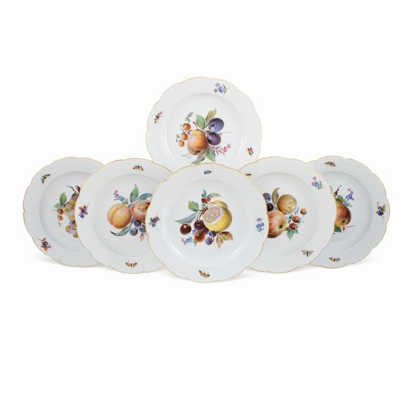 Meissen, set di piatti da dolce (9)  - Asta Argenti e l'Arte della Tavola - Associazione Nazionale - Case d'Asta italiane