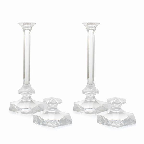 Val Saint Lambert, set di candelieri (4)  - Asta Argenti e l'Arte della Tavola - Associazione Nazionale - Case d'Asta italiane