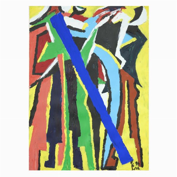 ANONIMO CONTEMPORANEO : Composizione astratta  - Asta Dipinti e Sculture - Associazione Nazionale - Case d'Asta italiane