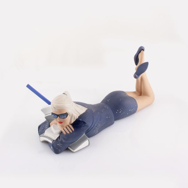 L'ACQUILONE CERAMICHE Fiesole Firenze : La segretaria  - Asta Dipinti e Sculture - Associazione Nazionale - Case d'Asta italiane