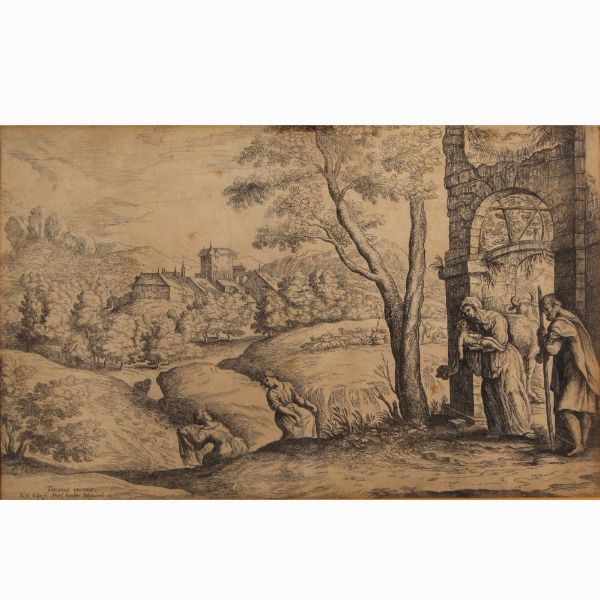 Anonimo : Paesaggio  - Asta Dipinti e Sculture - Associazione Nazionale - Case d'Asta italiane