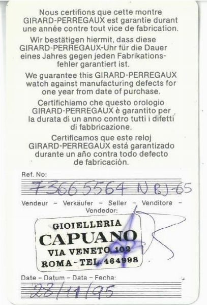 GIRARD PERREGAUX SEA-HAWK REF. 7300  - Asta Orologi - Associazione Nazionale - Case d'Asta italiane