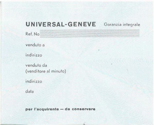 UNIVERSAL GENEVE REF. 817 100  - Asta Orologi - Associazione Nazionale - Case d'Asta italiane
