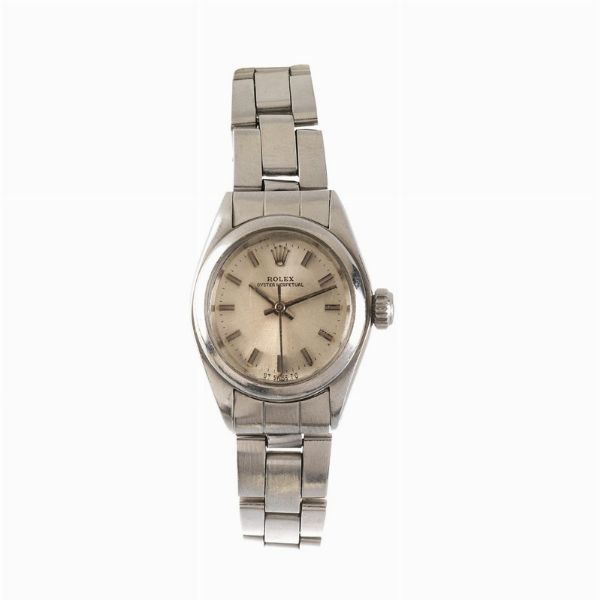 ROLEX : ROLEX OYSTER PERPETUAL LADY REF. 6718 N. 38034XX ANNO 1974  - Asta Orologi - Associazione Nazionale - Case d'Asta italiane