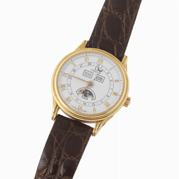 OMEGA : OMEGA OROLOGIO DA DONNA CALENDARIO E FASI LUNARI  - Asta Orologi - Associazione Nazionale - Case d'Asta italiane