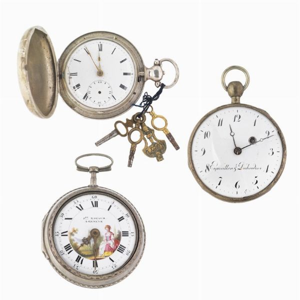 TRE OROLOGI DA TASCA  - Asta Orologi - Associazione Nazionale - Case d'Asta italiane