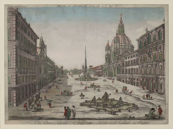 JEAN BARBAULT : Vue de la place Navone sur les ruines du Cirque Agonale à Rome  - Asta Libri, Autografi e Stampe - Associazione Nazionale - Case d'Asta italiane