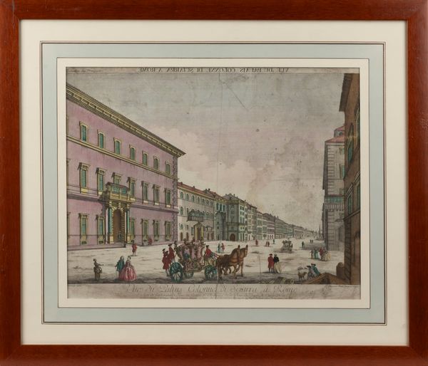 JEAN BARBAULT : Vue de la place Navone sur les ruines du Cirque Agonale à Rome  - Asta Libri, Autografi e Stampe - Associazione Nazionale - Case d'Asta italiane