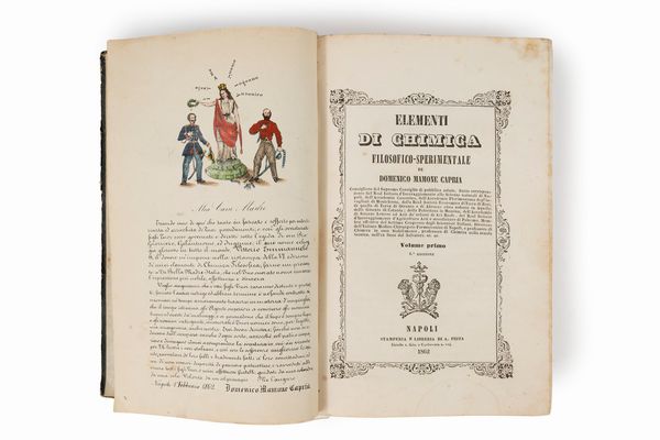 Domenico Mamone Capria : Elementi di chimica filosofica - sperimentale  - Asta Libri, Autografi e Stampe - Associazione Nazionale - Case d'Asta italiane
