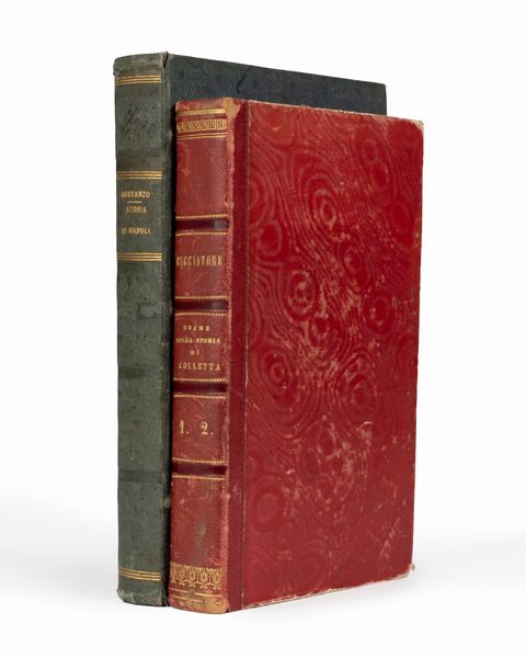 Andrea Cacciatore : Esame della Storia del Reame di Napoli di Pietro Colletta dal 1794 al 1825;  Storia del Regno di Napoli.  - Asta Libri, Autografi e Stampe - Associazione Nazionale - Case d'Asta italiane