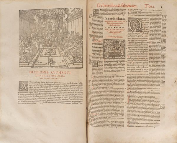 Giustiniano I [Imperatore Bizantino] : Institutionum D. Iustiniani sacratissimi imperatoris libri quatuor, ad vetustissimorum simul et emendatissimorum exemplarium fidem summa diligentia reconditi  - Asta Libri, Autografi e Stampe - Associazione Nazionale - Case d'Asta italiane