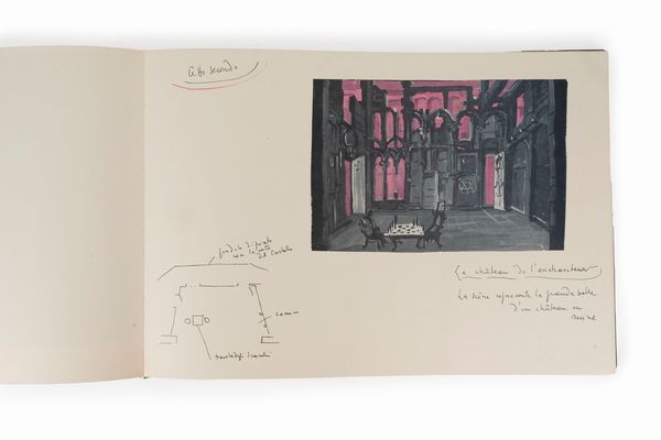 Fabrizio Clerici : I cavalieri della tavola rotonda. Dramma in tre atti. Taccuino scenico di  Fabrizio Clerici.  - Asta Libri, Autografi e Stampe - Associazione Nazionale - Case d'Asta italiane