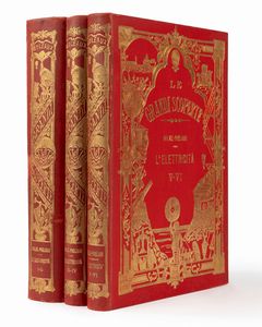 Stefano Pagliani : L'elettricità sua produzione e sue applicazioni nelle scienze nelle arti e nell'industria.  - Asta Libri, Autografi e Stampe - Associazione Nazionale - Case d'Asta italiane