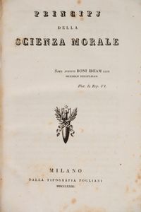 Antonio Rosmini - Principj della scienza morale.