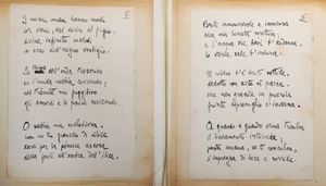 Gabriele D'Annunzio : Undulna - da Alcyone  - Asta Libri, Autografi e Stampe - Associazione Nazionale - Case d'Asta italiane