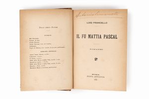 Pirandello, Luigi - Il fu Mattia Pascal. Romanzo.