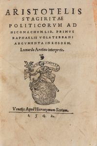 Aristotele - Politicorum ad Nichomacum li. primus [octavus]