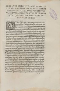 Nifo, Agostino, : Parva Naturalia - Commentationes in librum De substantia orbis - Quaestio de forma corporeitatis  - Asta Libri, Autografi e Stampe - Associazione Nazionale - Case d'Asta italiane