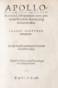 Apollonio Rodio - Argonauticorum Libri quatuor