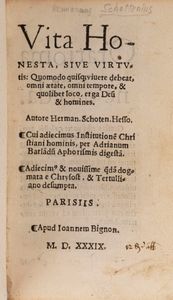 Hermannus Schottennius - Vita Honesta Sive Virtutis