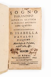 Francesco Agricoletti - Sogno paraninfo. Istoria Scitica. Libri quattro.