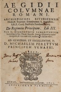 Egidio Romano - De regimine  principum