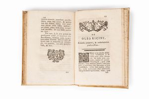 Giorgio Bonelli : Memoria intorno all'olio di ricino volgare. Aggiuntovi due opuscoli sulla stessa materia, l'uno del signor Canvane e l'altro del signor Hungerbyhler.  - Asta Libri, Autografi e Stampe - Associazione Nazionale - Case d'Asta italiane