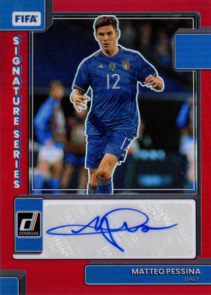 Matteo  Pessina : Panini Donruss Signature Series Red Prizm 9/25  - Asta Pop Culture / Memorabilia e Card - Associazione Nazionale - Case d'Asta italiane