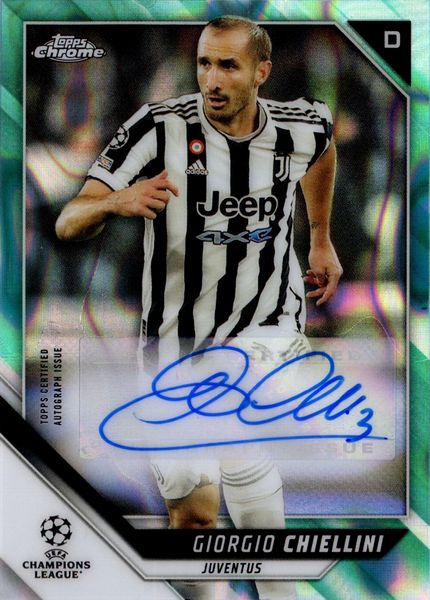 Giorgio  Chiellini : Juventus - Topps Chrome Uefa Aqua Lava Refractor  - Asta Pop Culture / Memorabilia e Card - Associazione Nazionale - Case d'Asta italiane