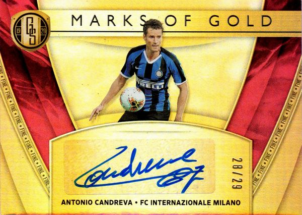 Antonio  Candreva : Inter - Gold Standard Soccer Marks Of Gold 28/29  - Asta Pop Culture / Memorabilia e Card - Associazione Nazionale - Case d'Asta italiane
