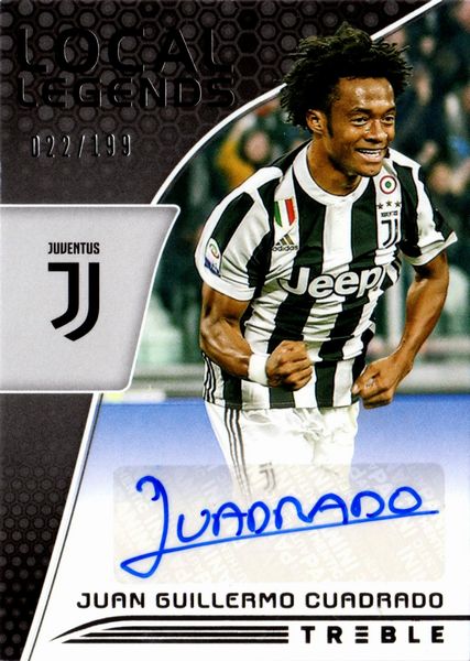 Juan  Cuadrado : Juventus - Panini Treble Soccer Local Legends 22/199  - Asta Pop Culture / Memorabilia e Card - Associazione Nazionale - Case d'Asta italiane