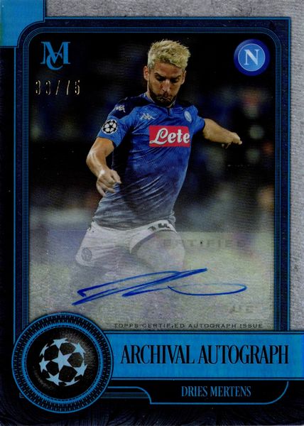 Dries  Mertens : Napoli - Topps Uefa Champions League Archival 33/75  - Asta Pop Culture / Memorabilia e Card - Associazione Nazionale - Case d'Asta italiane