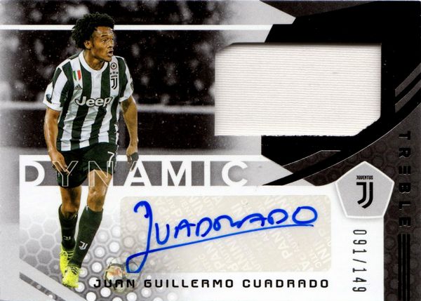 Juan  Cuadrado : Juventus - Panini Treble Dynamic Jersey 91/149  - Asta Pop Culture / Memorabilia e Card - Associazione Nazionale - Case d'Asta italiane