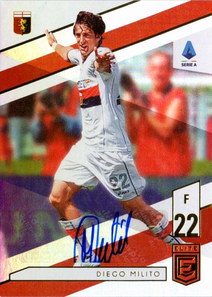 Diego  Milito : Genoa - Panini Chronicles Elite  - Asta Pop Culture / Memorabilia e Card - Associazione Nazionale - Case d'Asta italiane