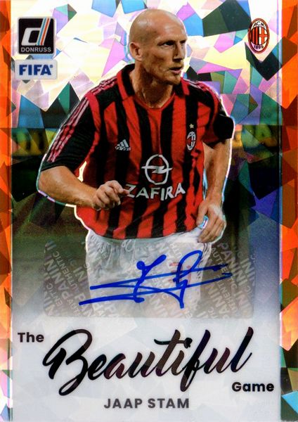 Jaap  Stam : Milan - Panini Donruss Orange Cracked Ice  - Asta Pop Culture / Memorabilia e Card - Associazione Nazionale - Case d'Asta italiane
