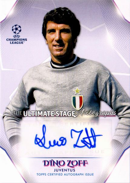 Dino  Zoff : Juventus - Topps UEFA Club Competition  - Asta Pop Culture / Memorabilia e Card - Associazione Nazionale - Case d'Asta italiane