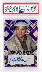 Robert  De Niro - Metal Pop Century Robert Autograph Purple Wave 3/15 PSA