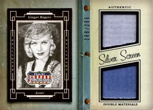 Ginger  Rogers - Panini Americana Silver Screen Materials Double 88/299