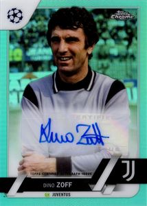Dino  Zoff - Juventus - Aqua Topps Chrome UCL 189/199