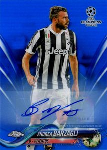 Andrea  Barzagli - Juventus - Topps Chrome Champions League Blue Refractor 26/150